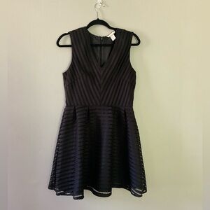 H&M Black Mini Sleeveless Party Dress
